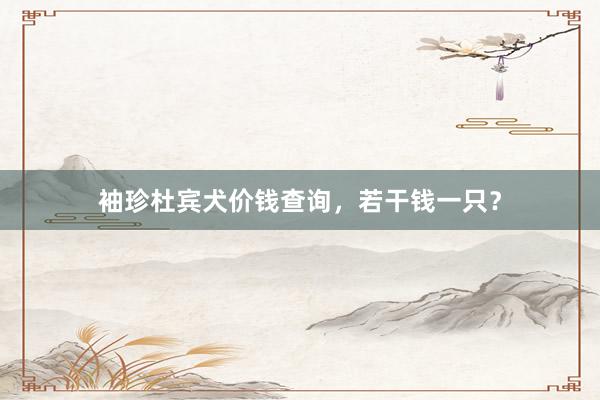 袖珍杜宾犬价钱查询，若干钱一只？